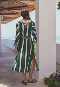 Next BELTED KAFTAN  - REGULAR FIT - Nappali ruha - green white stripe
