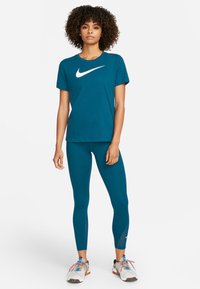 Nike Performance ONE - Leggings - valerian blue/white