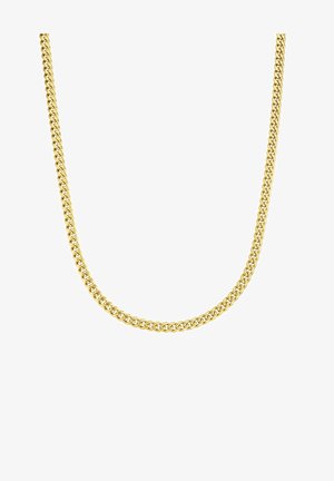 Colier din lanț cu ton de aur, cu un design grozav de verigi interconectate, textură netedă și strălucire constantă. Potrivit pentru diverse ocazii.