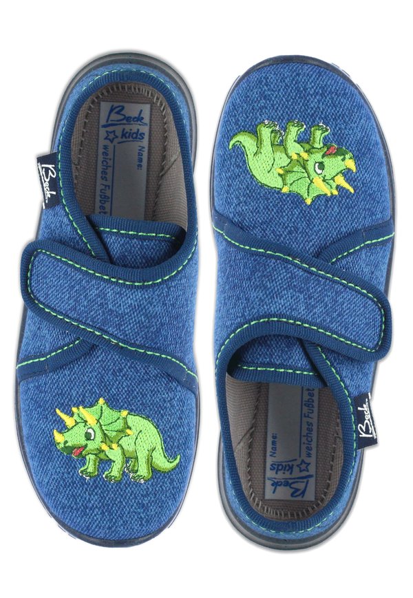 HAPPY DINO - Hausschuh - dunkelblau