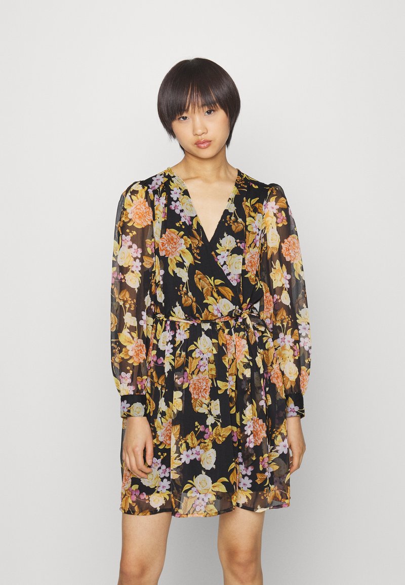 JDY Petite JDYELLA WRAP DRESS - Kasdienė suknelė - black