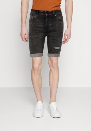 Jack & Jones JJIRICK JJICON - Denim shorts - black denim