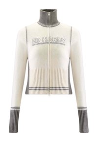 ZIP UP - Strickjacke - white
