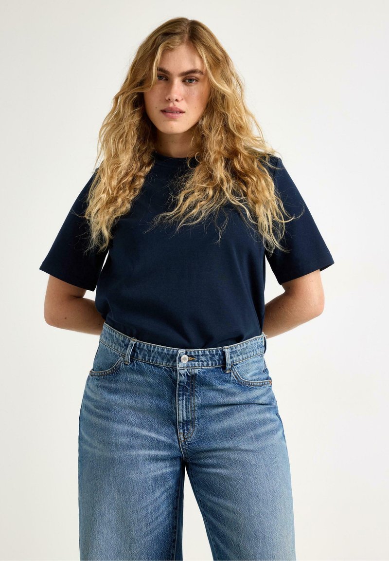 Lindex T-shirt basic - dark blue