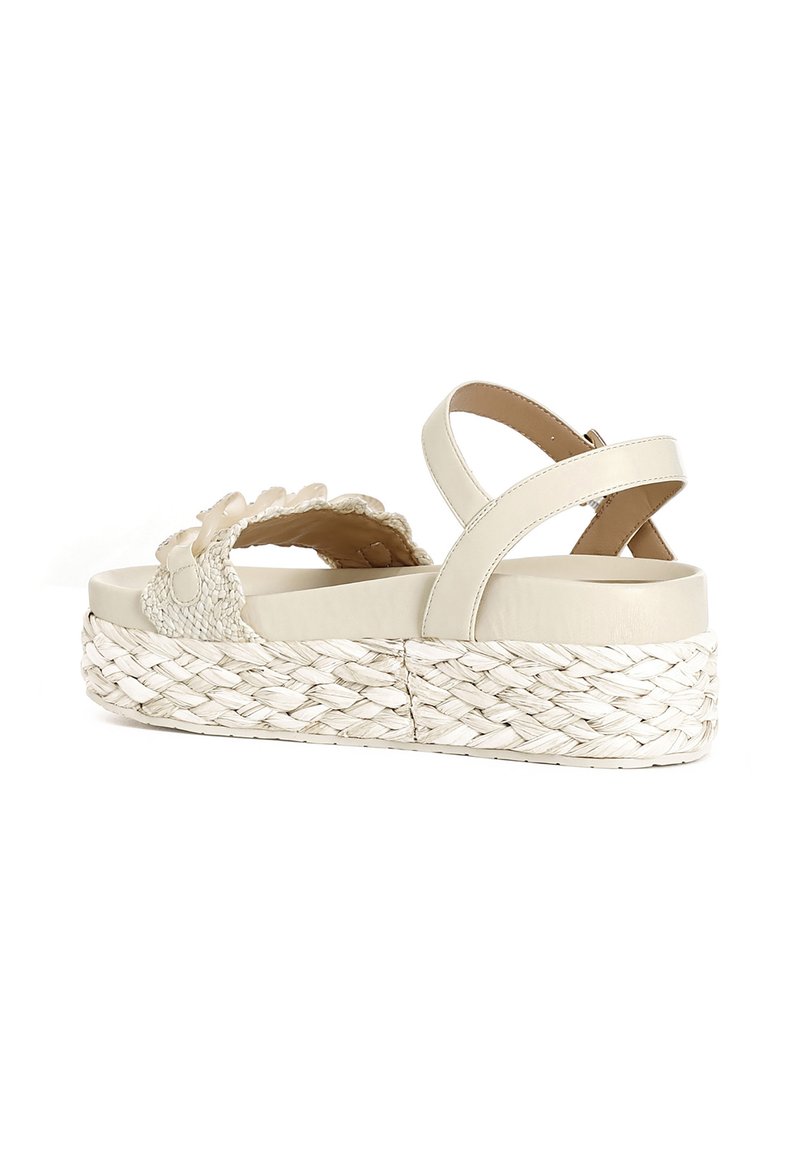 CAFèNOIR Sandalias de cuña white ivory/crema