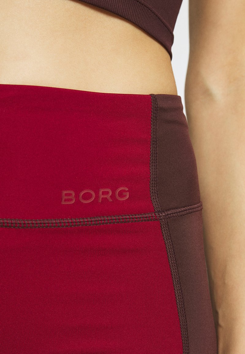 Damen Sportbekleidung | Björn Borg HIGH WAIST Tights biking red/bordeaux - QO12051 Damen Sportbekleidung | Björn Borg HIGH WAIST Tights biking red/bordeaux - QO12051