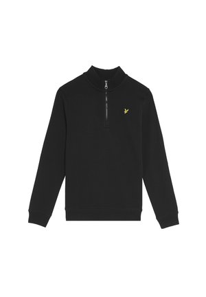QUARTER ZIP PULLOVER - Mikina - jet black