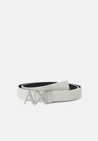Armani Exchange BELT UNISEX - Pásek - white/navy