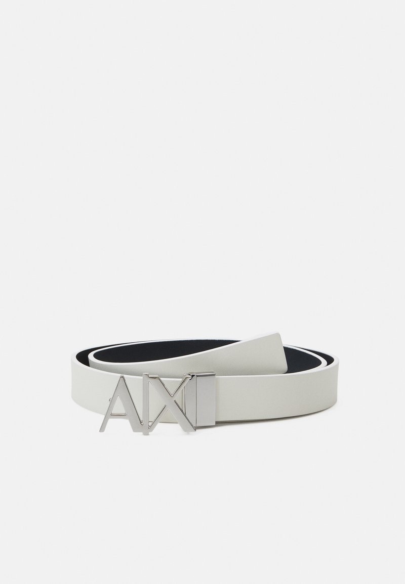 Armani Exchange BELT UNISEX - Pásek - white/navy