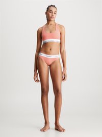 Calvin Klein Underwear UNLINED BRALETTE ICON COTTON MODAL - Hosszított melltartó - coral almond