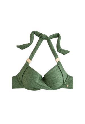 Mint Velvet, REGULAR FIT - PADDED  PLUNGE   - Bikini-Top - green lurex