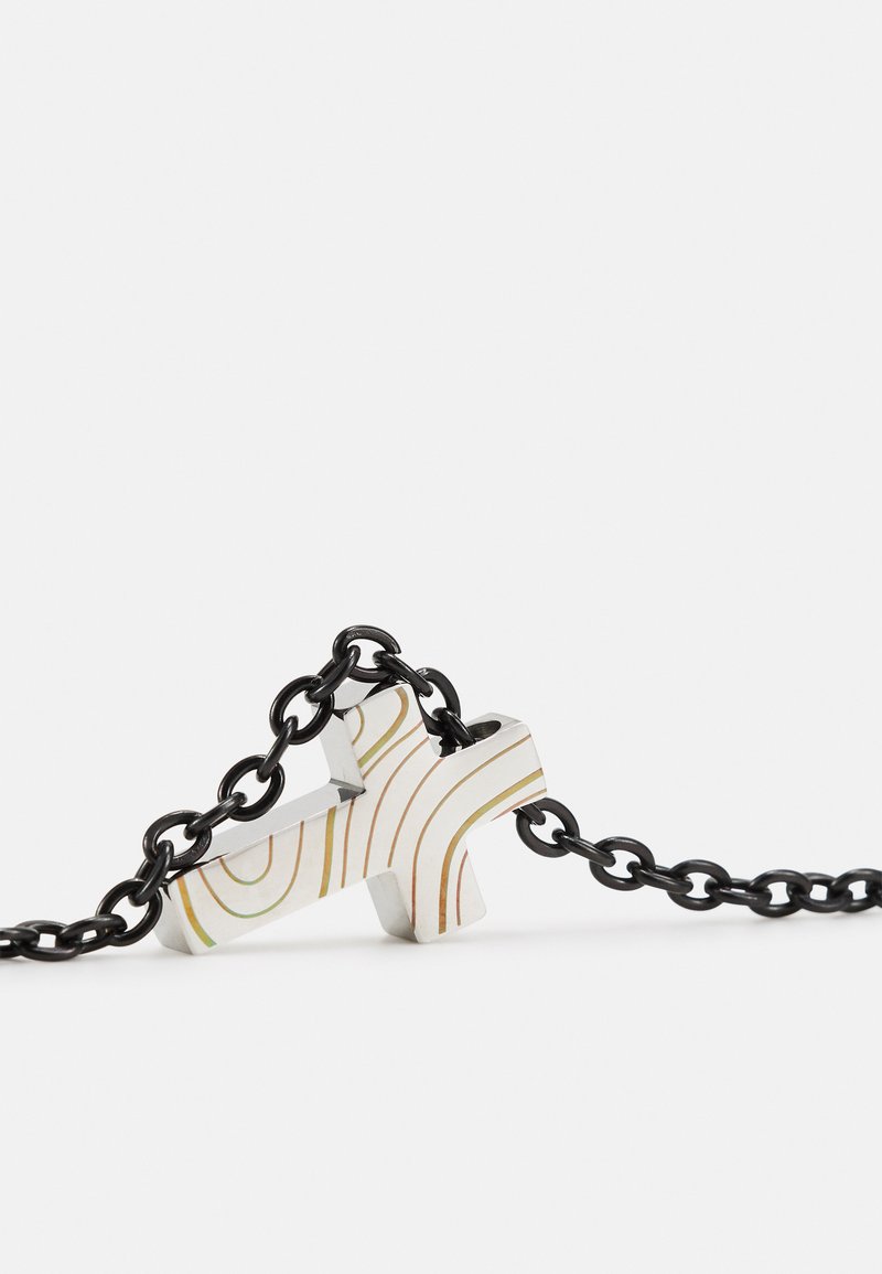 Herren Halsketten | Icon Brand ROSS PENDANT NECKLACE Halskette black/silver-coloured/schwarz - HE54887 Herren Halsketten | Icon Brand ROSS PENDANT NECKLACE Halskette black/silver-coloured/schwarz - HE54887