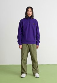 Carhartt WIP HALF ZIP AMERICAN SCRIPT - Sweatshirt - aura