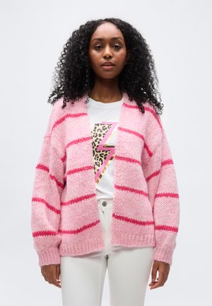 VMMAYBE ART OPEN CARDIGAN - Kardigan - bonbon/birch melange/cabaret