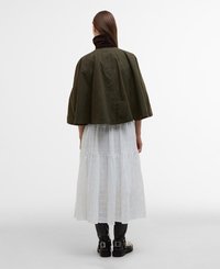 Barbour BARBOUR X ERDEM REVERSIBLE CLOVER SHOWERPROOF CAPE - Keep - khaki brown/ancient tartan green rose
