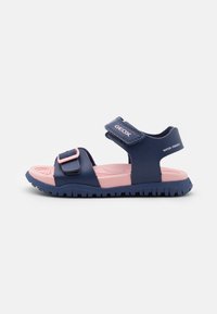 Geox - FUSBETTO  - Sandaalit nilkkaremmillä - navy/pink Pienoiskuva 1