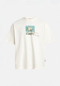 ABRAHAM BOXY FIT - T-Shirt print - snow white