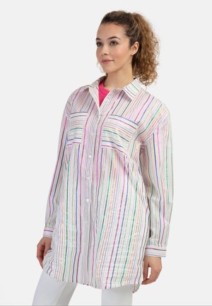 Shirt dress - weiss mehrfarbige streifen