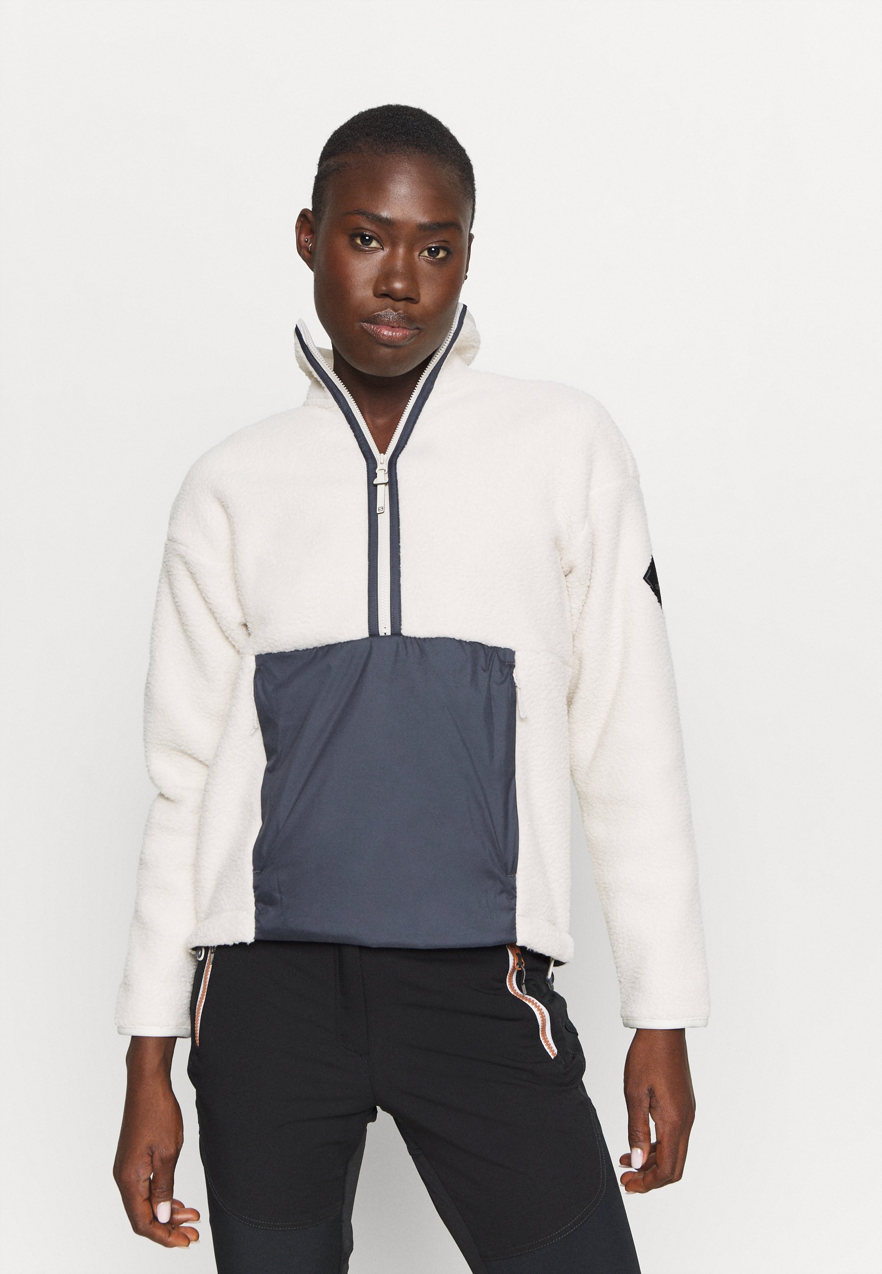 Fleece Buzo Polar Salomon Buzo Salomon Micropolar Lt Hz AZUL Vaypol