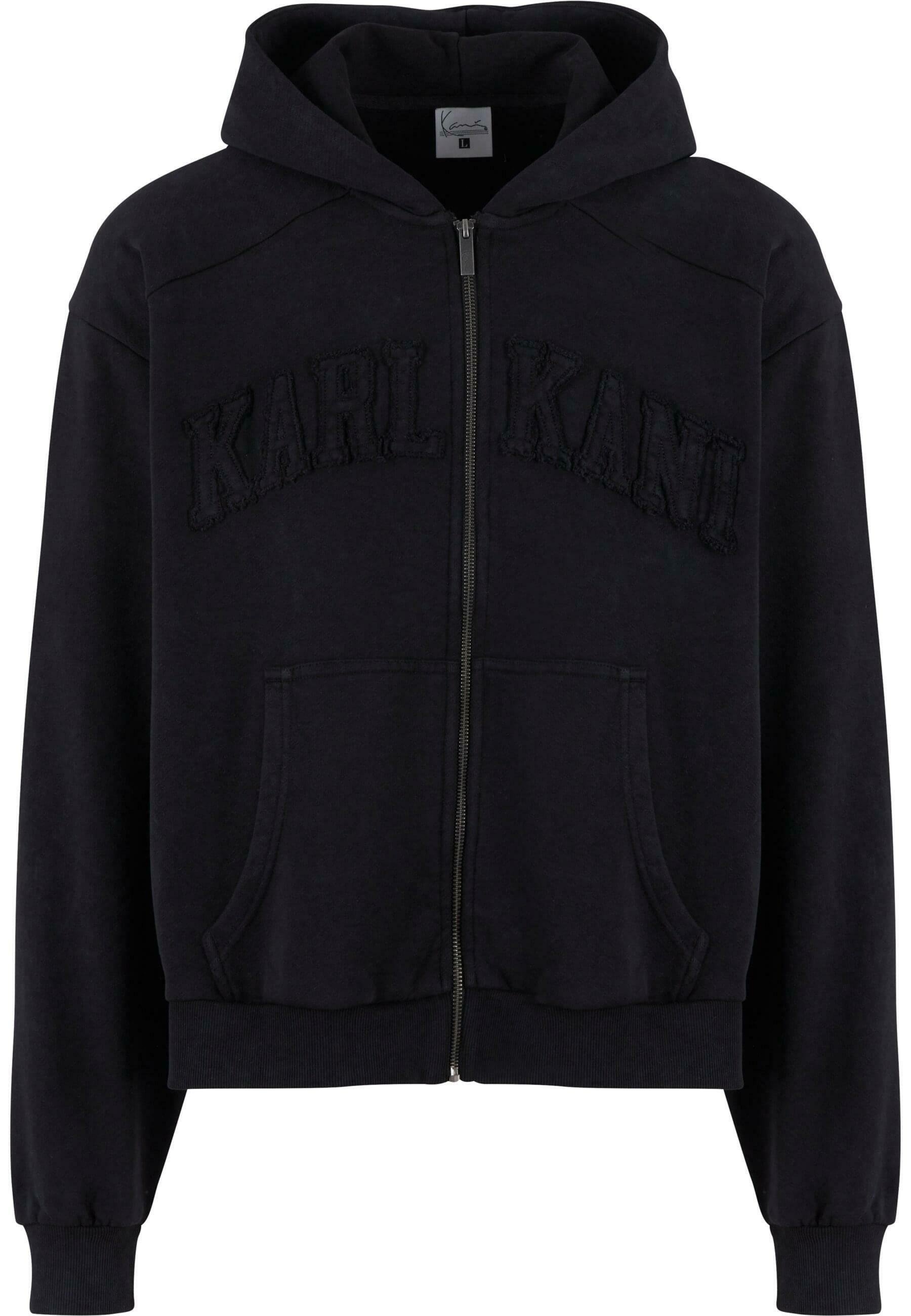 KARL KANI◆カールカナイ フーディ College Heavy Crop [Black] Karl Kani COLLEGE HEAVY CROP - Zip-up sweatshirt - black