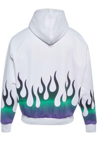 Karl Kani SMALL SIGNATURE FLAME OS - Kapucnis pulóver - white