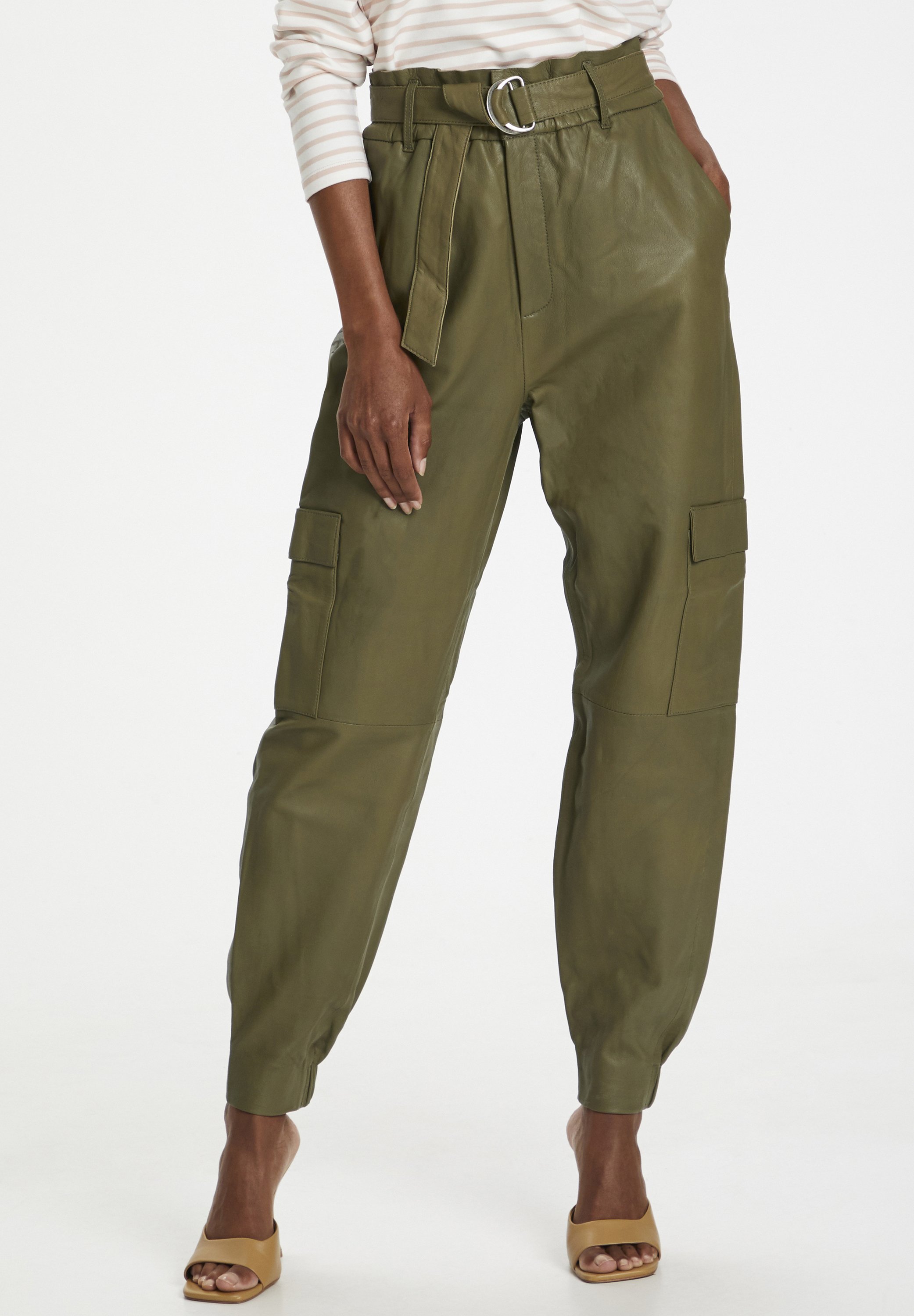 Karen by Simonsen Pantaloni di pelle - capers/verde - Zalando.it