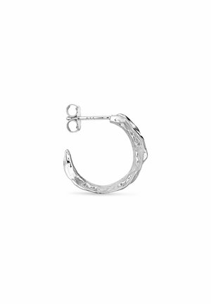 LEAF HOOP RIGHT - Single earring - silver coloured