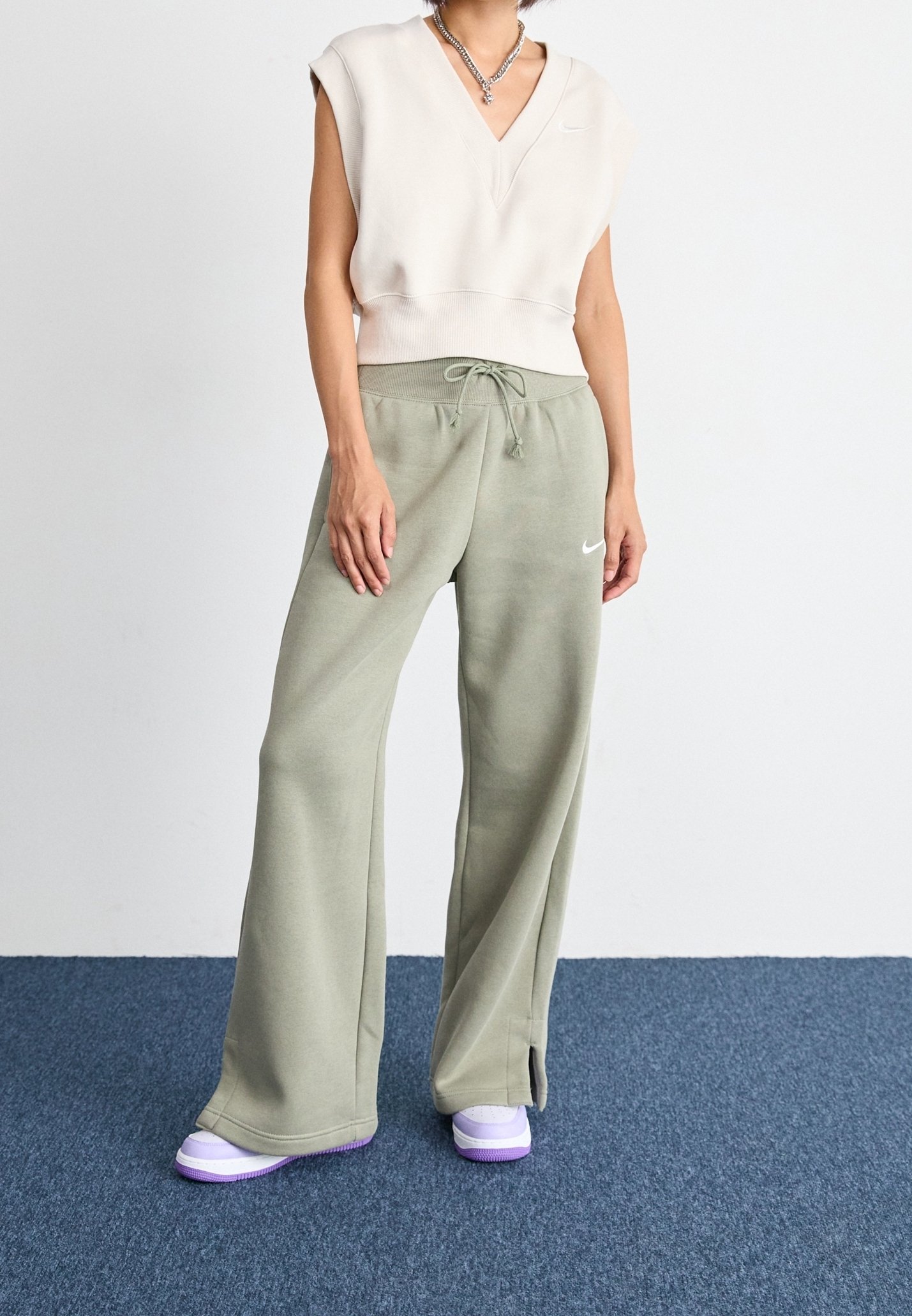 khaki nike womens tracksuit