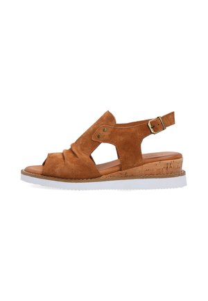 VENEZIA, WEDGE SANDALS - Wedge sandals - brown