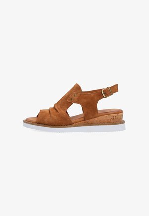 VENEZIA, WEDGE SANDALS - Wedge sandals - brown