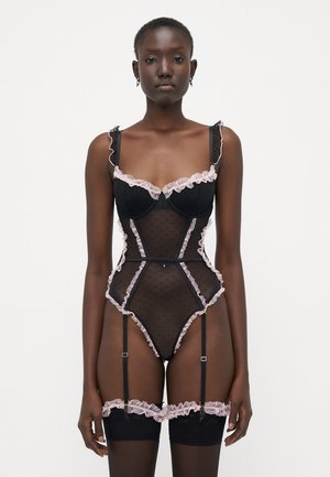 LOCKED ON LOVE CROTCHLESS  - Body - black/pink