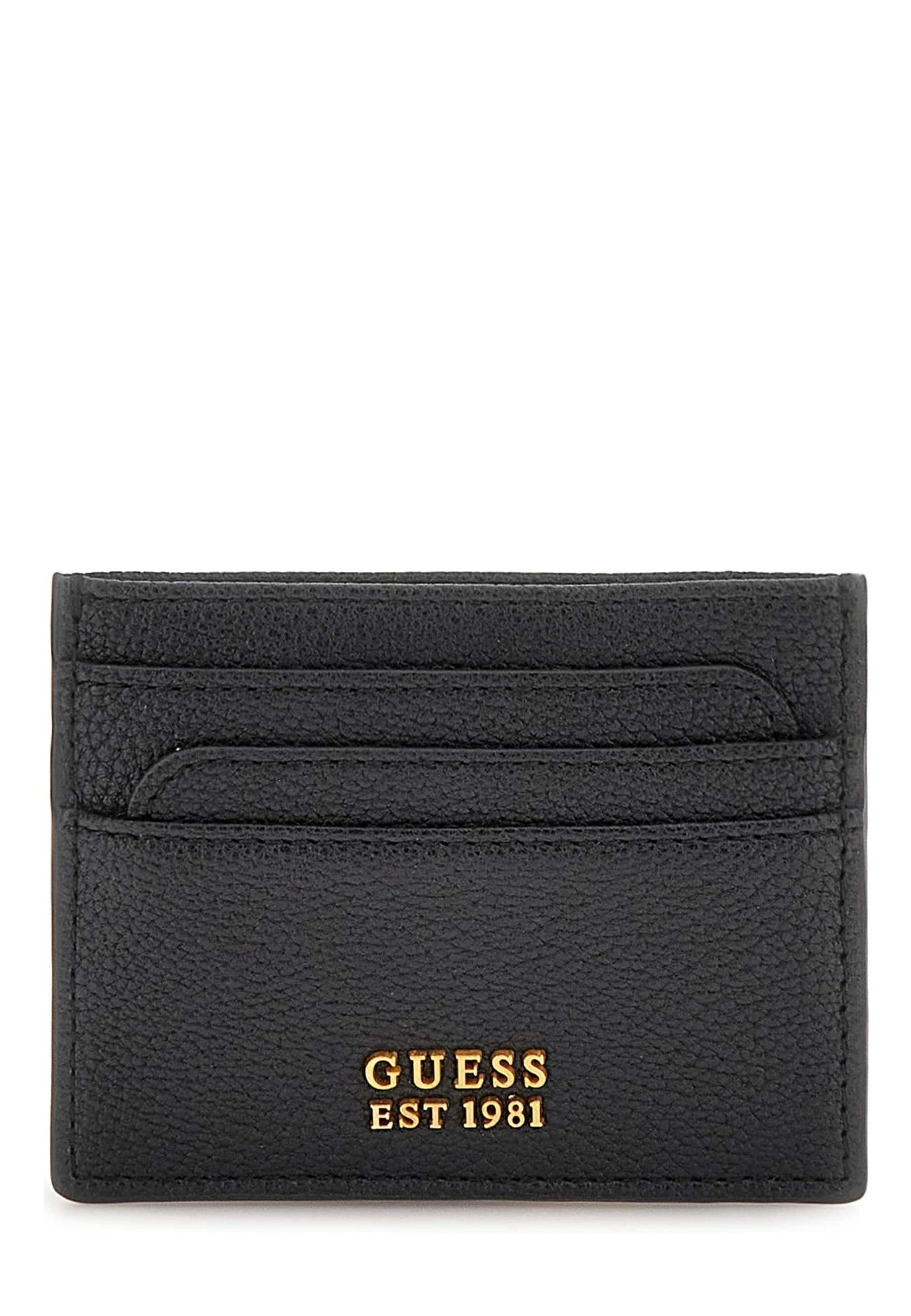 GUESS Cosette SLG Card Holder – Schwarz, Kartenhalter Mit 6 Fächern, 10,5 X 8 Cm