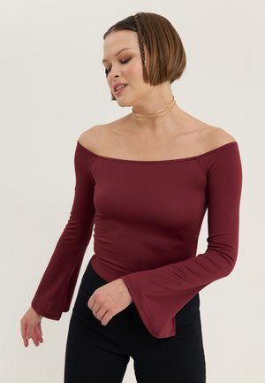 Long sleeved top - bordeaux