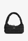REPEAT LOGO EMBROIDERY SHOULDER BAG - Τσάντα χειρός - black