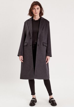 GERADER LANGER MIT KNÖPFEN - Classic coat - gris foncé