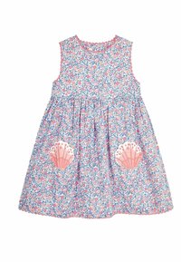 JoJo Maman Bébé SEASIDE FLORAL POCKETS - REGULAR FIT - Denní šaty - blue seaside ditsy