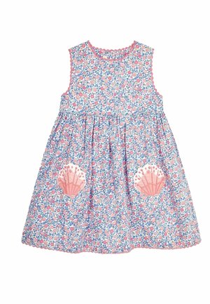 JoJo Maman Bébé SEASIDE FLORAL POCKETS - REGULAR FIT - Dienas kleita - blue seaside ditsy