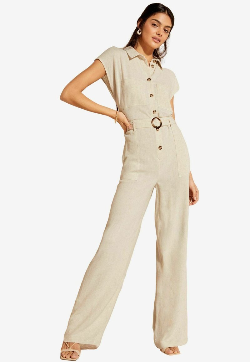Friends Like These SHORT SLEEVE THROUGH TAILORED REGULAR FIT - Jumpsuit - cream