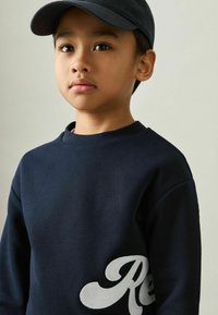 Reiss REISS GROVER COTTON-BLEND LOGO SCRIPT SWEATSHIRT - Mikina - navy