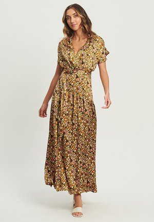 TILDA - Maxi-jurk - khaki abstract animal