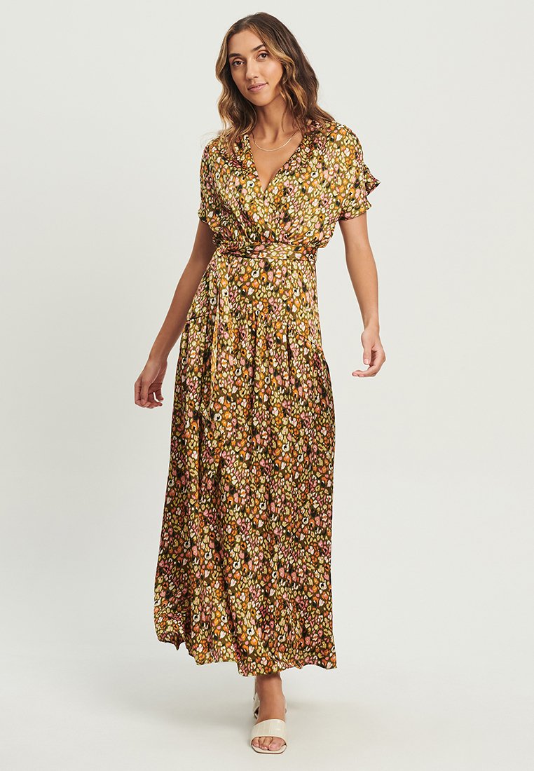 TUSSAH TILDA - Dolga obleka - khaki abstract animal