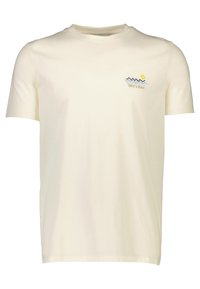 EMBROIDERY TEE SS - T-Shirt print - salt white