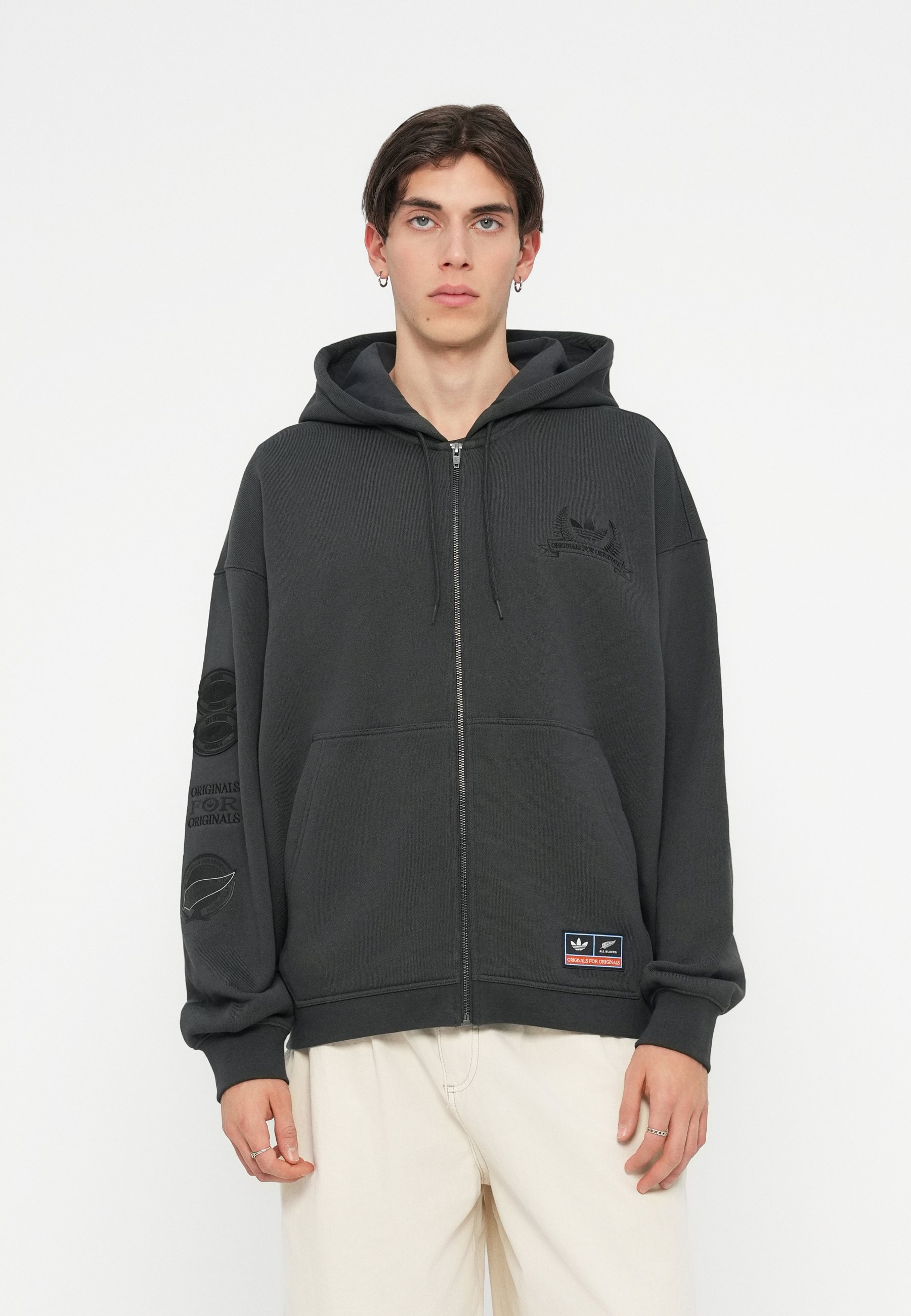 adidas Originals FULL ZIP HOODIE - Zip-up sweatshirt - black
