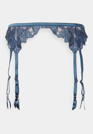 Fleur du Mal EMBROIDERY GARTER BELT - Τιράντες - spring denim