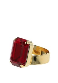 Otazu LADY DI - Ring - gold coloured and red