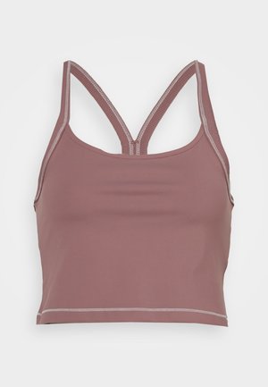 Nike Performance ONE FITTED CROP - Topp - smokey mauve/daybreak