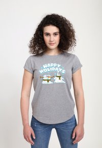 Henry Tiger SPONGEBOB SQUAREPANTS HAPPY HOLIDAYS SNOWMEN - T-shirt z nadrukiem