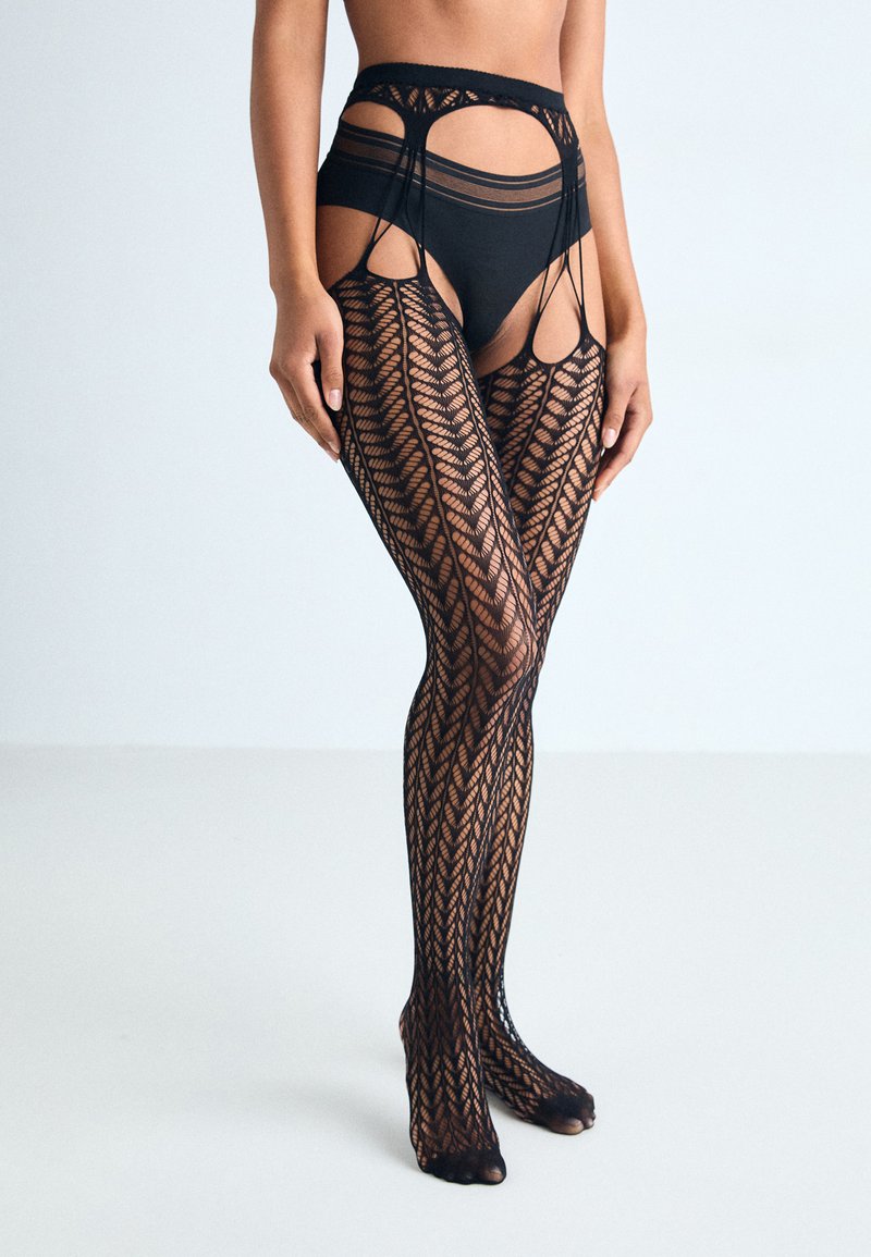 Ann Summers ENTHRALLING MATCHBACK - Hlačne nogavice - black