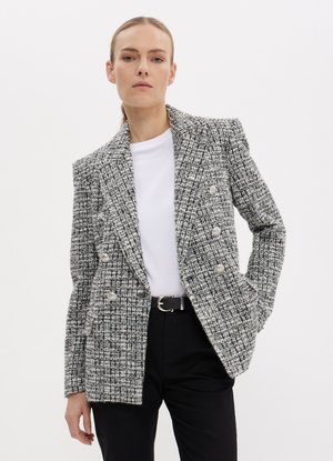 DOPPIOPETTO TWEED - Short coat - nero