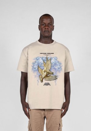 VINTAGE DREAMS HEAVY OVERSIZED - Print T-shirt - sand